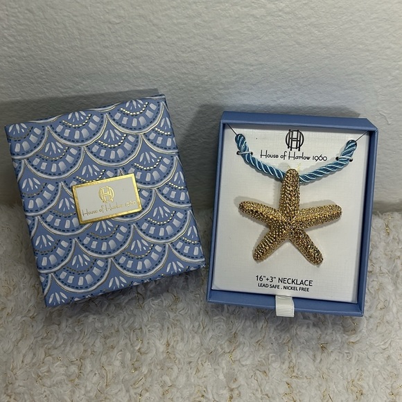 House of Harlow 1960 Gold tone Starfish necklace✨✨✨ - Picture 3 of 5